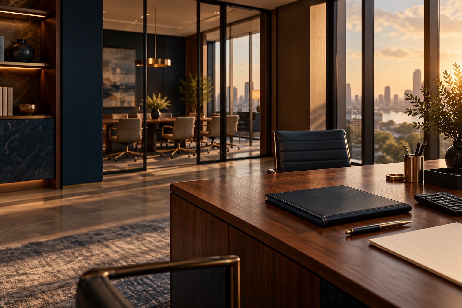 Illustrative boutique advisory office